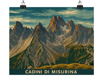 Vintage Mountain Landscape Poster: Giclée Art Print for Nature Lovers