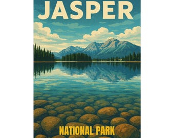 Jasper Nationalpark Poster: Naturinspirierte Giclée-Wandkunst