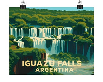 Poster Iguazu-watervallen: natuurlandschap muurkunst