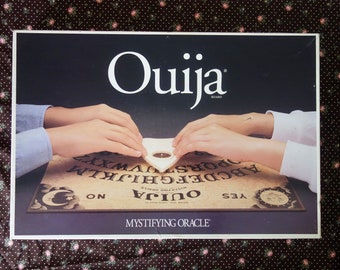 Vintage Ouija board 90s classic divination party game, original talking board with planchette made by Kenner Parker Tonka Toys, Inc. 1992