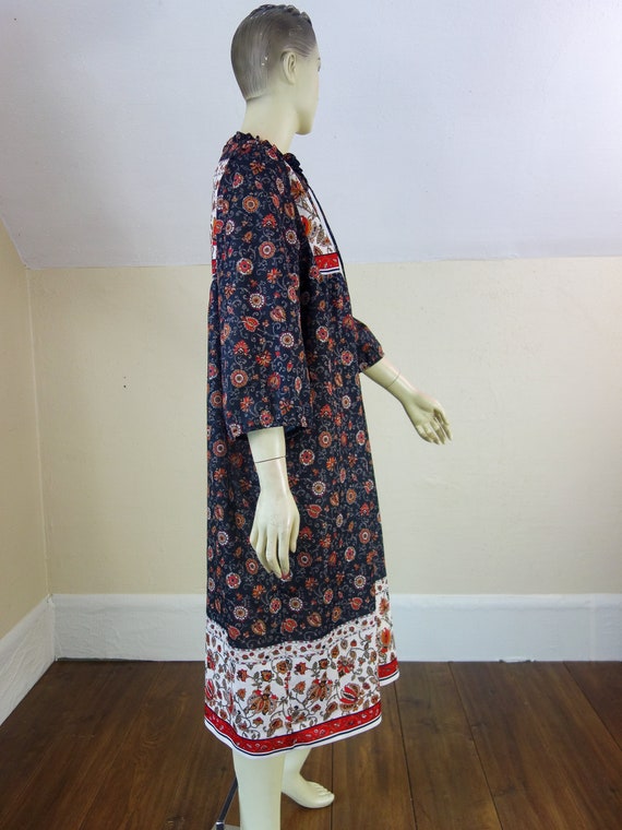 80s caftan or housedress size small to XL, puff s… - image 5