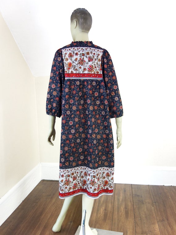 80s caftan or housedress size small to XL, puff s… - image 6