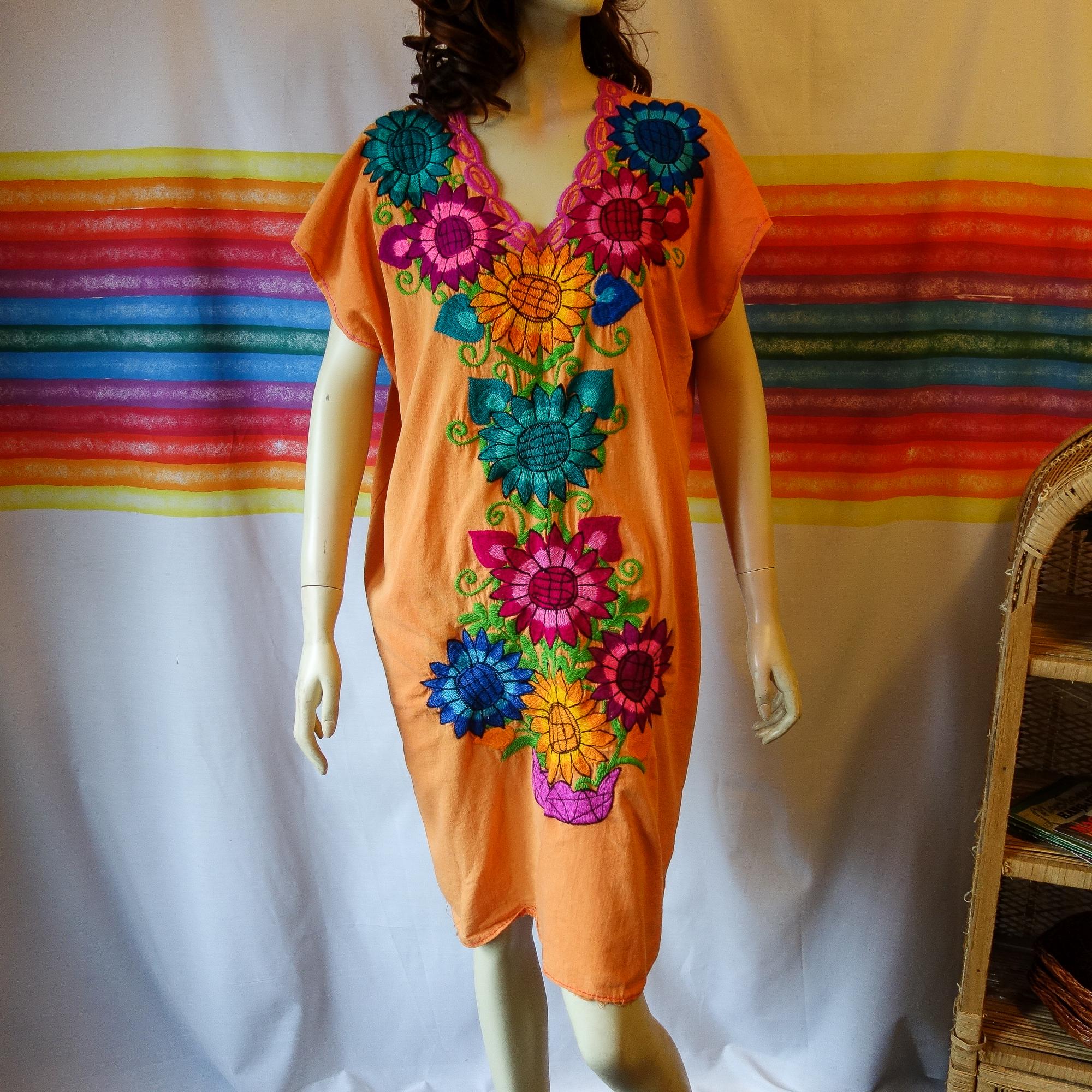strapless open back dress Floral Peasant Dress in Mustard Plus 3X main image 1
