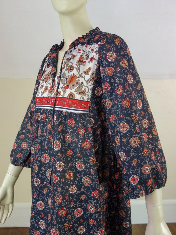 80s caftan or housedress size small to XL, puff s… - image 7