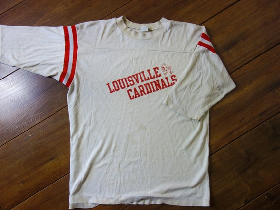 vintage 80s LOUISVILLE CARDINALS FOOTBALL T-Shirt MEDIUM single stitch