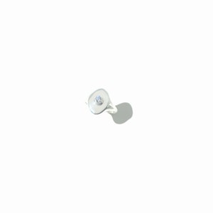 Diamond Signet Ring/ Sterling Silver Signet Ring/ Signet Rings for Her/ Solitaire Diamond Ring/Sterling Silver Diamond Ring/ Signet Ring