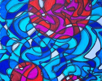 Psychedelia in Blue and Red.