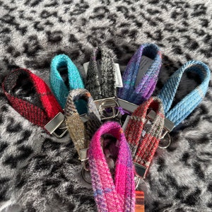 Cadeau porte-clés en tweed écossais Harris