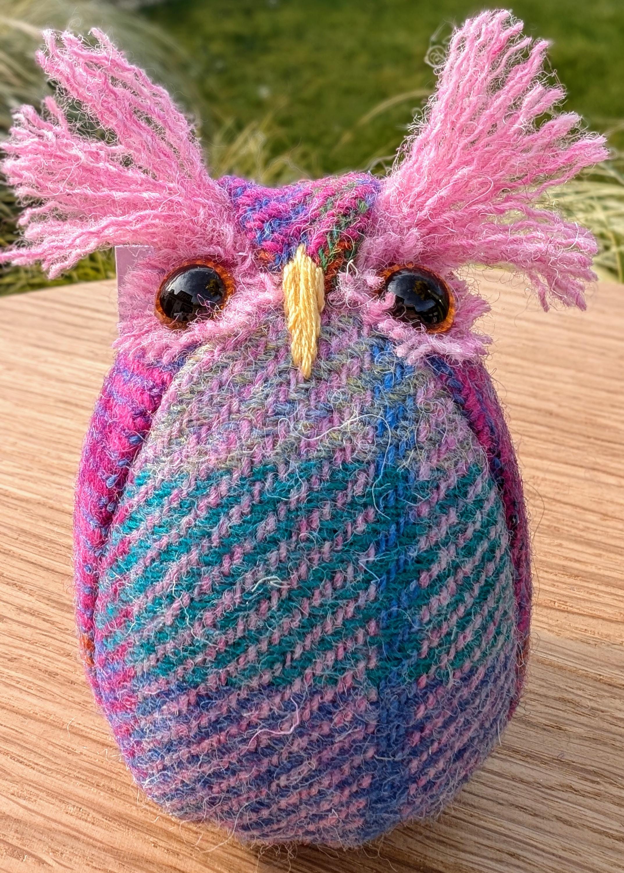 Cute Harris Tweed Owl Ornament with Lavender - perfect birthday, Christmas, best friend, housewarmin