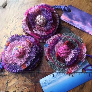 Harris Tweed Brooch/Corsage in Pink/Purple - ideal St Valentne's/Mother's Day Gift