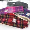Cosy Harris Tweed Ear Warmer / Headband with faux Sherpa lining