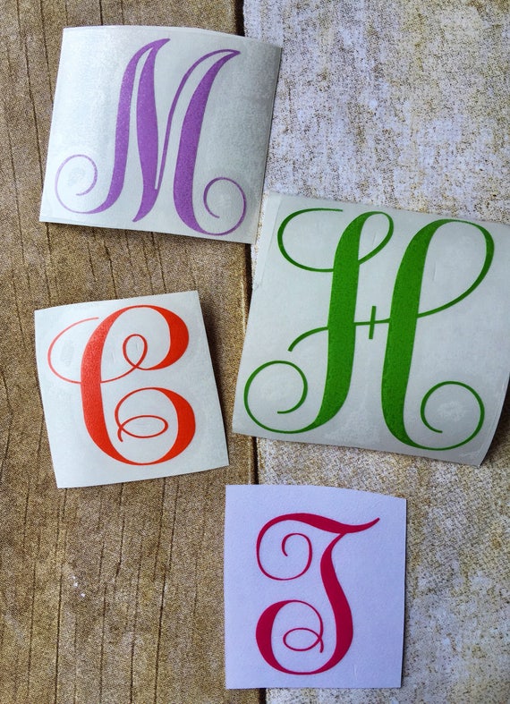 Single letter decal / letter decal / Vinyl sticker / vinyl Etsy