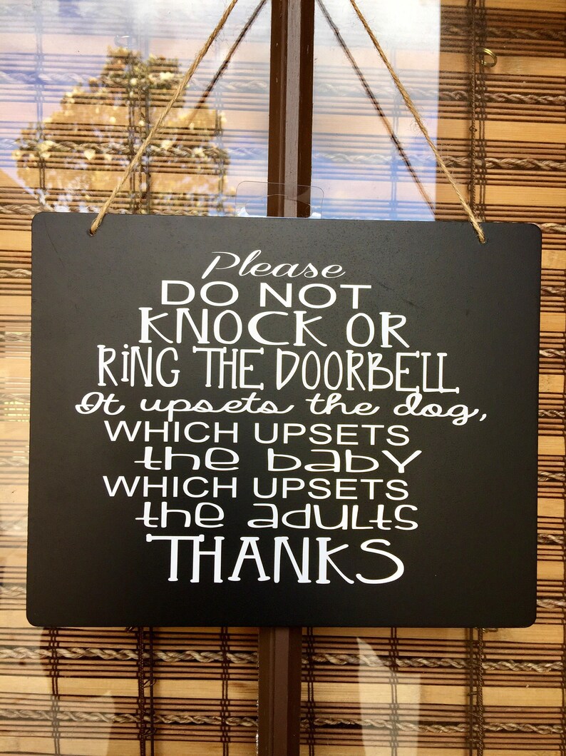 Sleeping Baby Door Sign Front Image 0