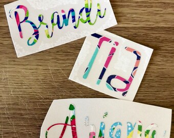 Lilly Name decal / decal / name sticker / car sticker / car decal / yeti sticker / yeti car decal / yeti cup decal / name decal / sticker