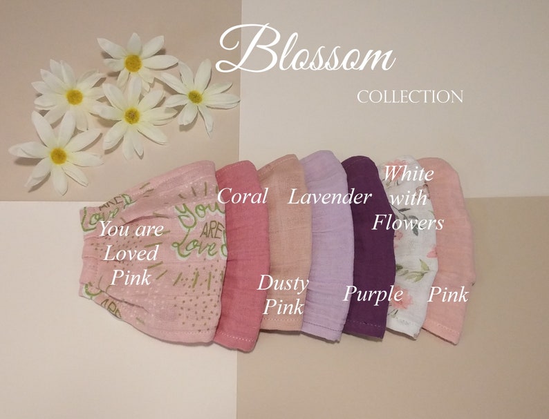 Blossom Collection color card
Colors: You are loved pink, Coral, Dusty pink, Lavender, Purple, White with flowers, and Pink