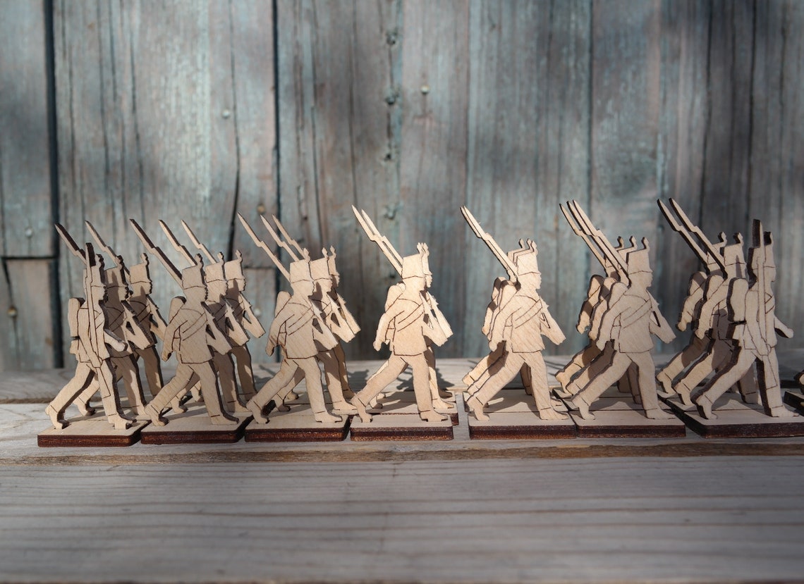 Wooden soldiers toy Set Austrian soldiers on the march Waldorf Etsy