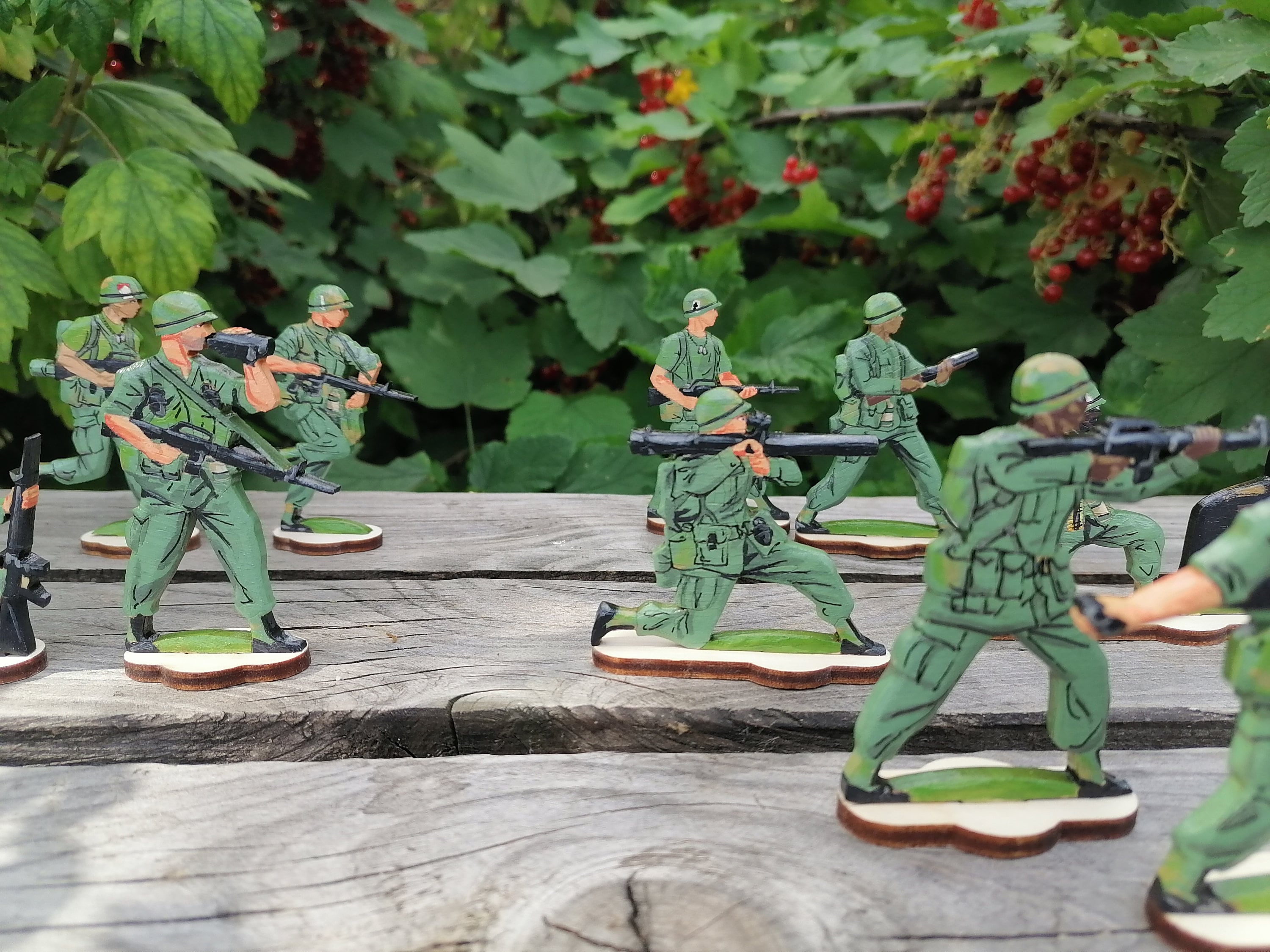 Wooden Soldiers Toy Set Soldiers Vietnam War American Army Etsy