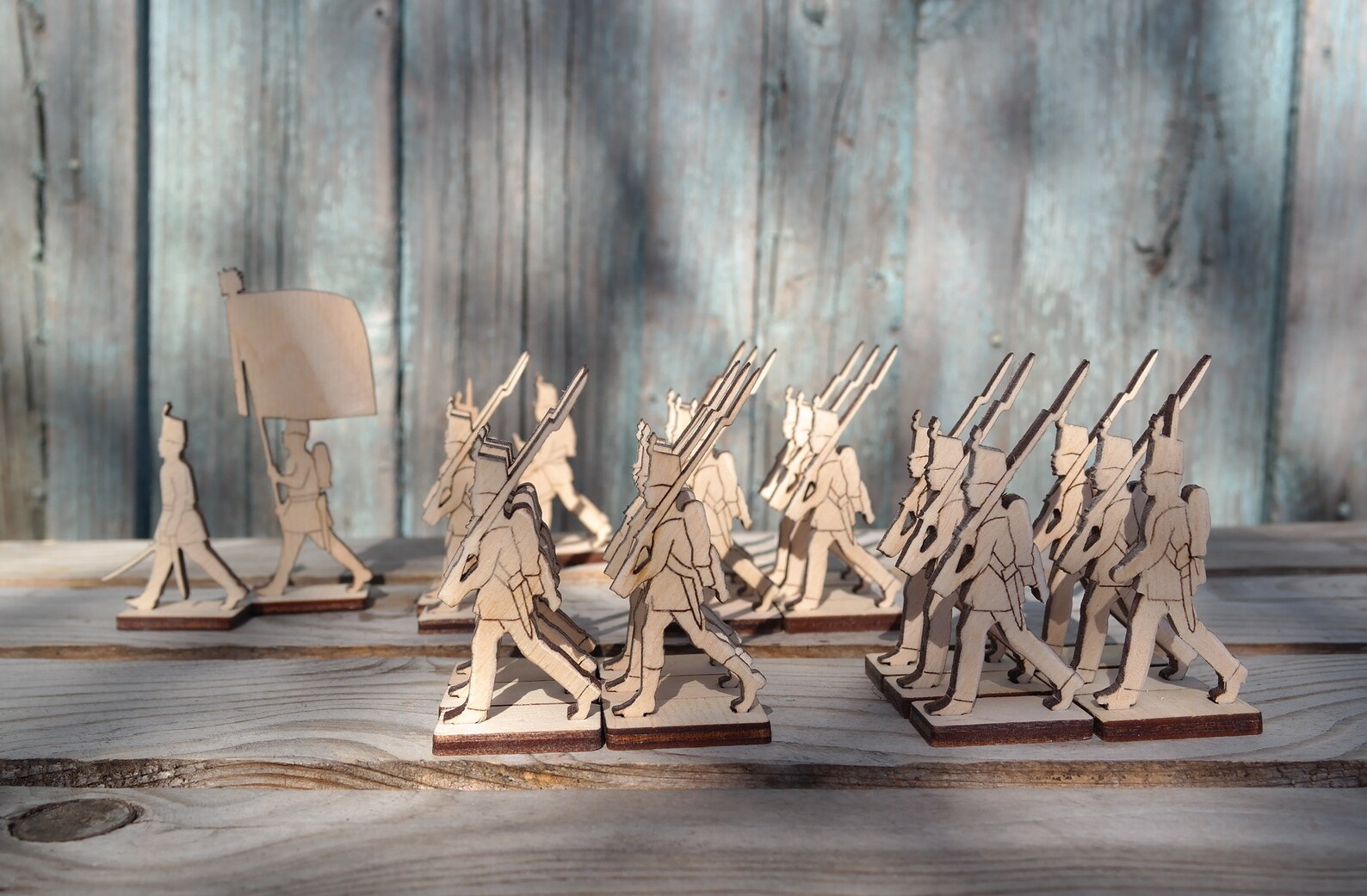 Wooden soldiers toy Set Austrian soldiers on the march Waldorf Etsy