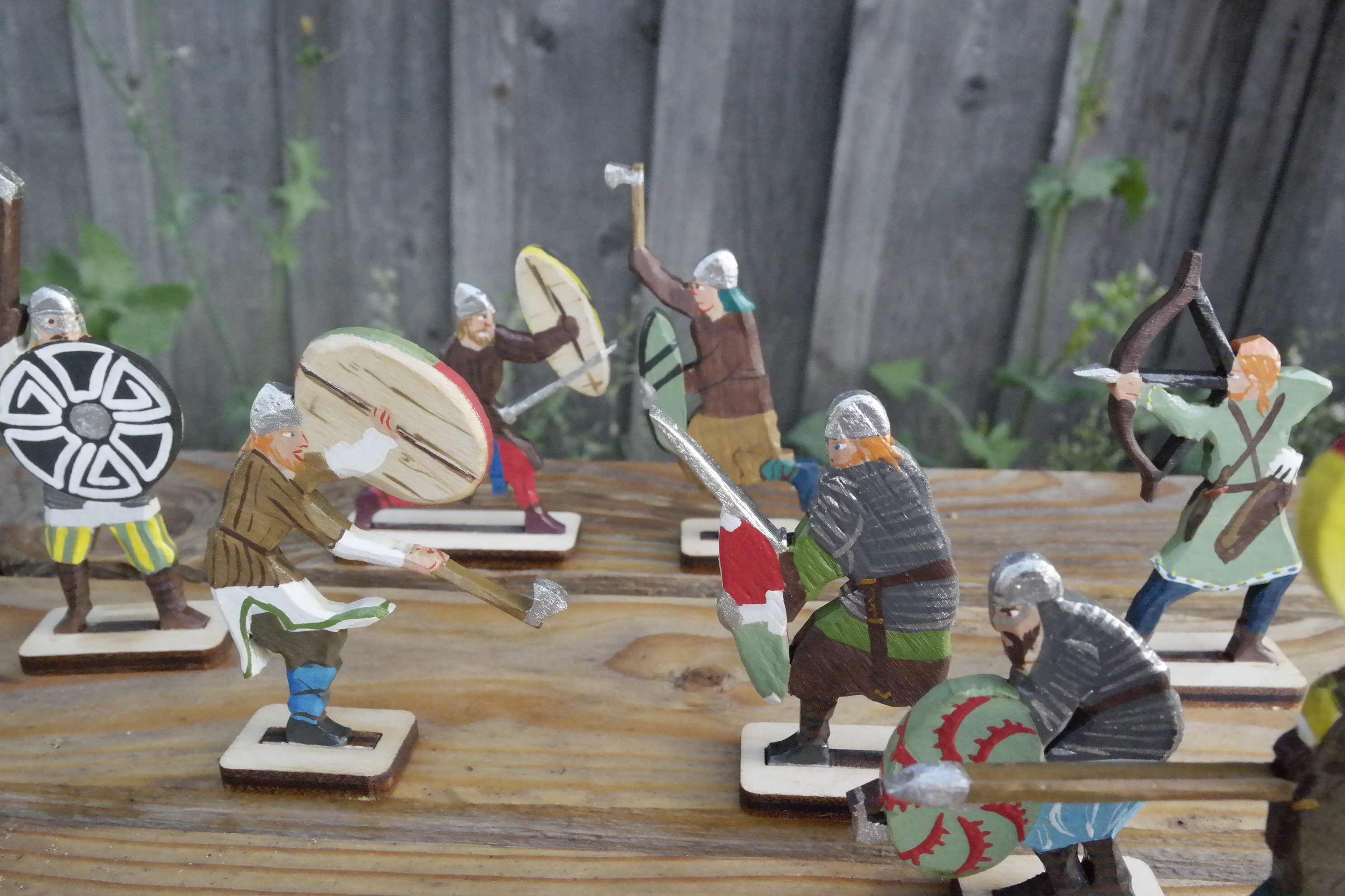 Wooden soldiers toy Set Vikings Waldorf toys 15 miniature Etsy