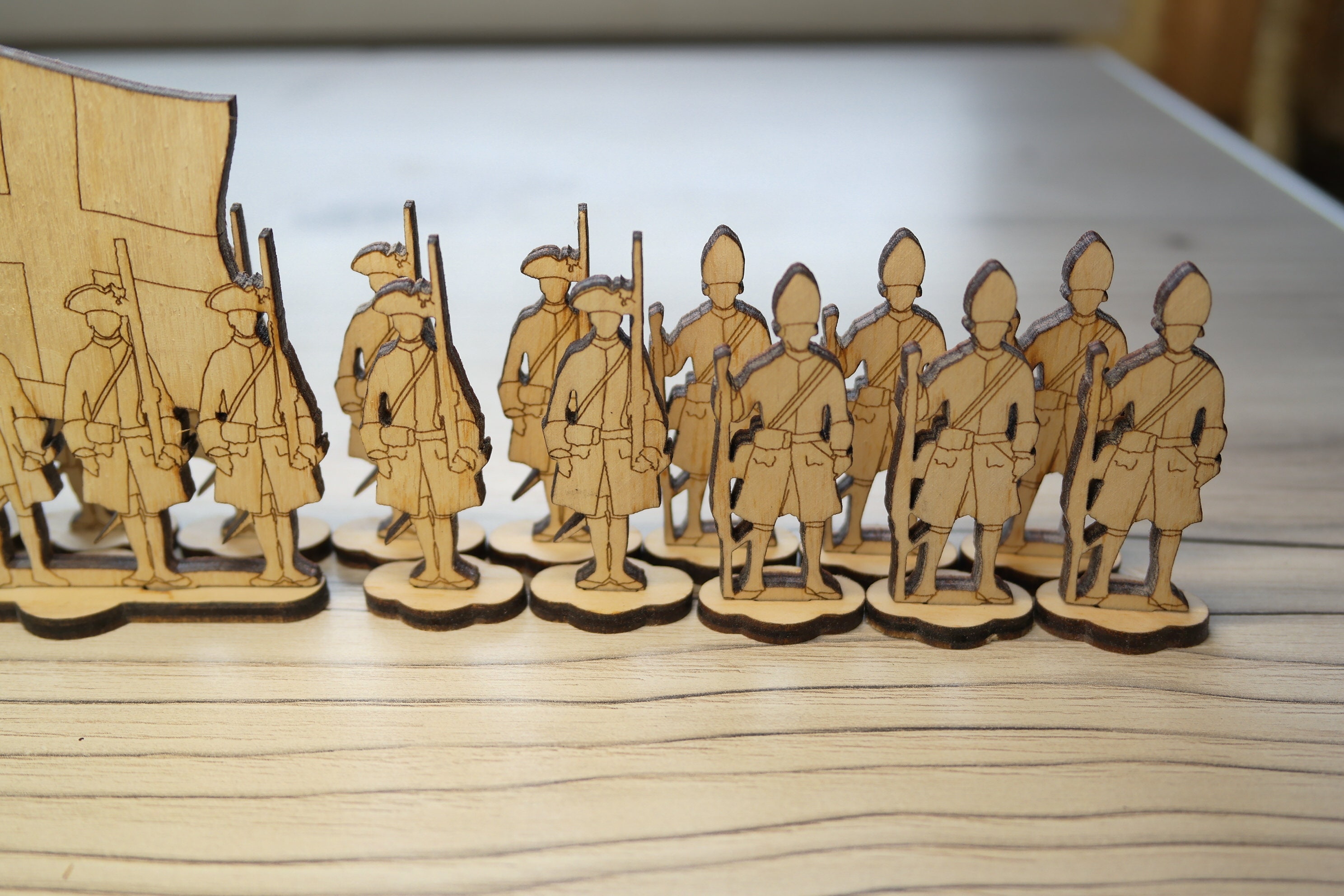 Wooden soldiers toy Set Soldiers for coloring Infantry of the Etsy