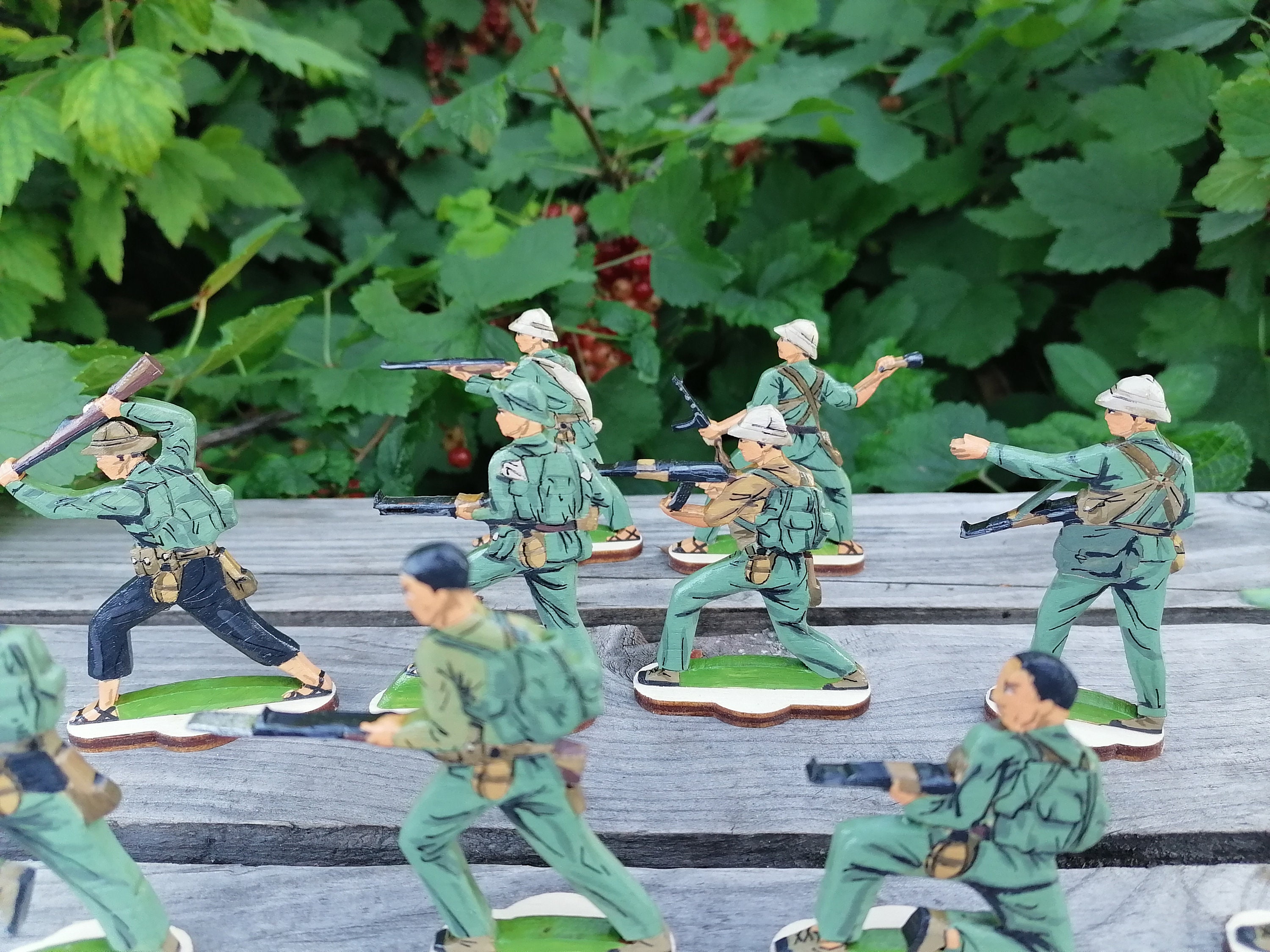 Wooden soldiers toy Set Soldiers Vietnam War American Army Etsy