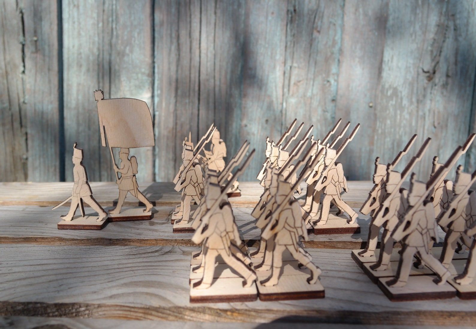 Wooden soldiers toy Set Austrian soldiers on the march Waldorf Etsy
