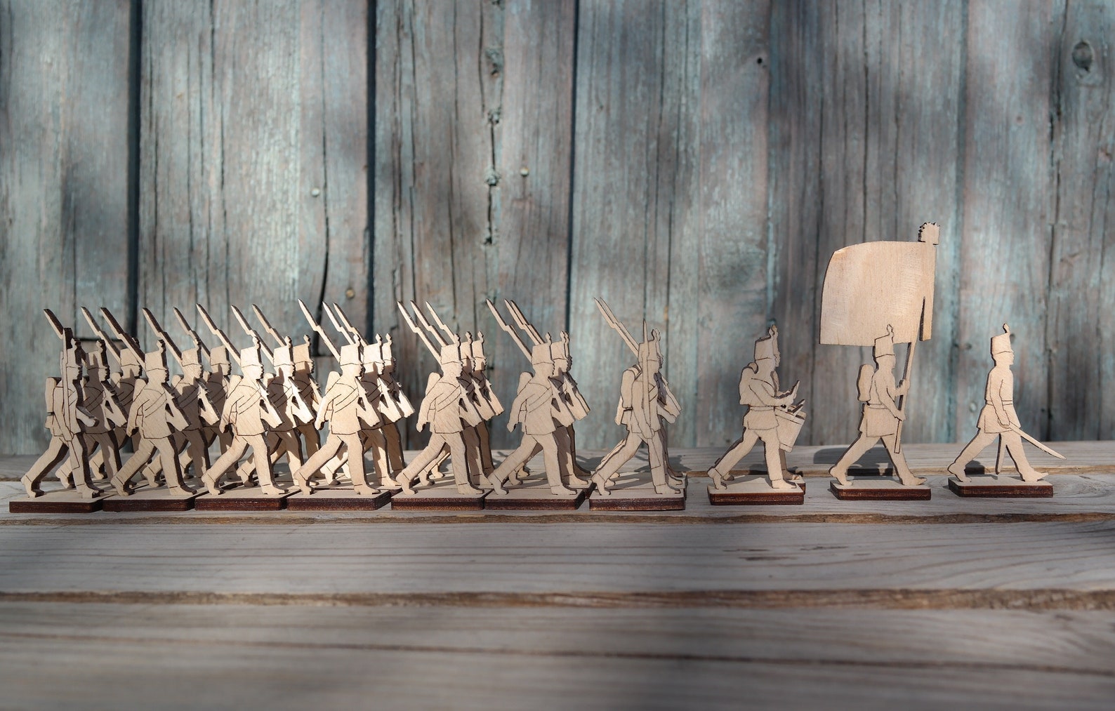 Wooden soldiers toy Set Austrian soldiers on the march Waldorf Etsy