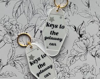 Retro "Keys To The Getaway Car" Keychain - Music Lover Gift