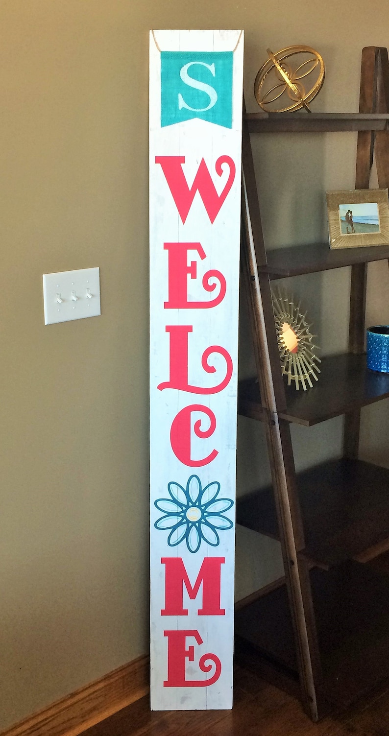 housewarming gift tall welcome sign front porch decor welcome sign for front door