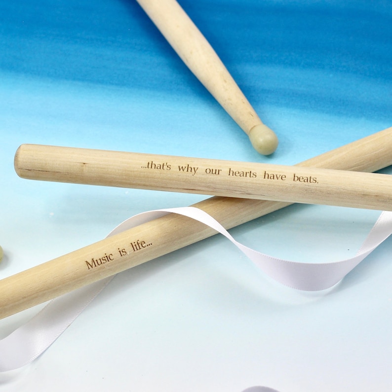 Nylon tipped Personalised Drumsticks Etsy