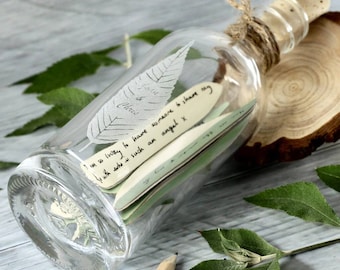 Personalised Message Paper Leaf Bottle