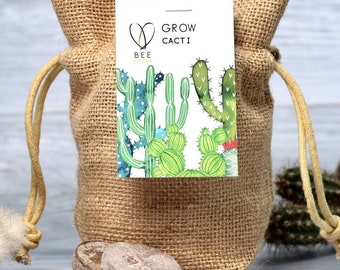 Cactus Jute Bag Grow Set