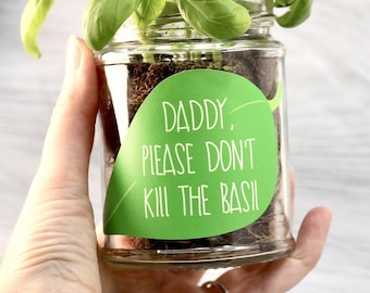 Personalised 'Don't Kill Me' Basil Jar Grow Kit
