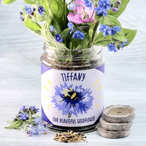 Personalised Happy Wildflower Jar Grow Kit