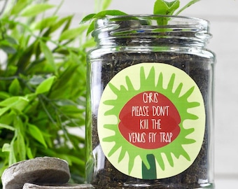 Personalised Don't Kill Me Venus Fly Trap Jar Grow Kit