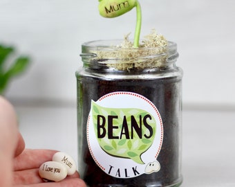 Beans Talk Message Seeds Jar Gift Set