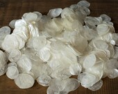 300 hand painted Lunaria PEARL confetti Lunaria CRAFT Winter wedding decor Winter confetti Vase filler