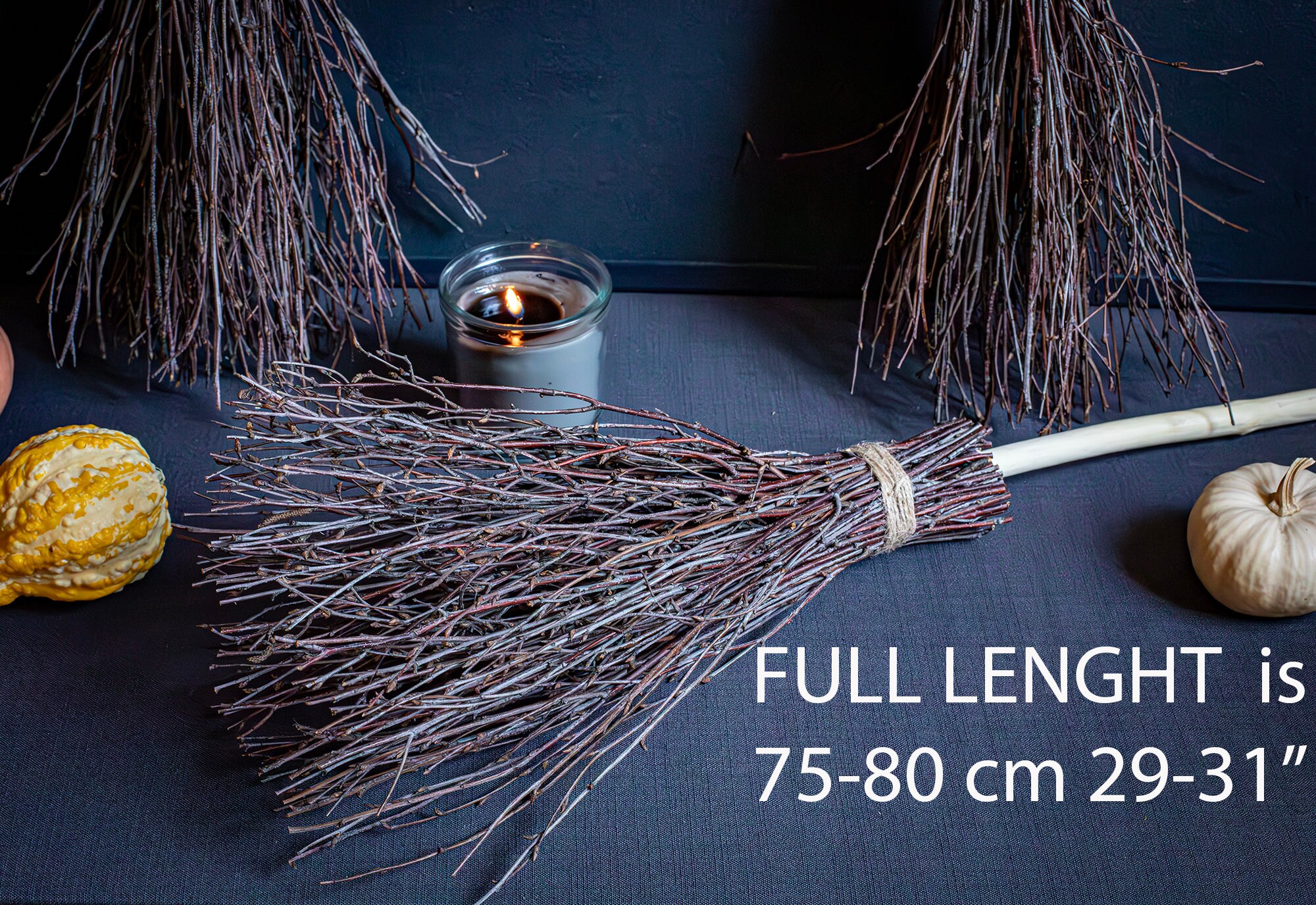 Scopa Rustica Profumata Alla Cannella – Buffalo Broom – Decorazione Per Casa – Altezza 91 Cm