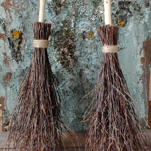 Witches broom Birch branches FULL length 75-80 cm Rustic homedecor Wiccan besom Magic altar cleansing Pagan ritual Sabbat broom