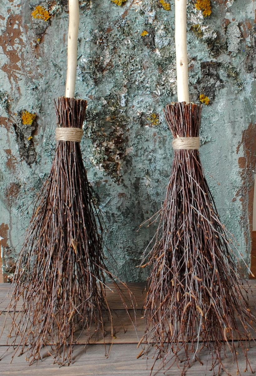 Balai De Sorcière Halloween Réaliste – Poignée Réglable Amovible, Accessoire Cosplay Sorcière Adulte & Enfant