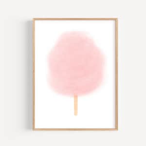 Cotton Candy Art Print: Pink Minimalist Nursery Decor