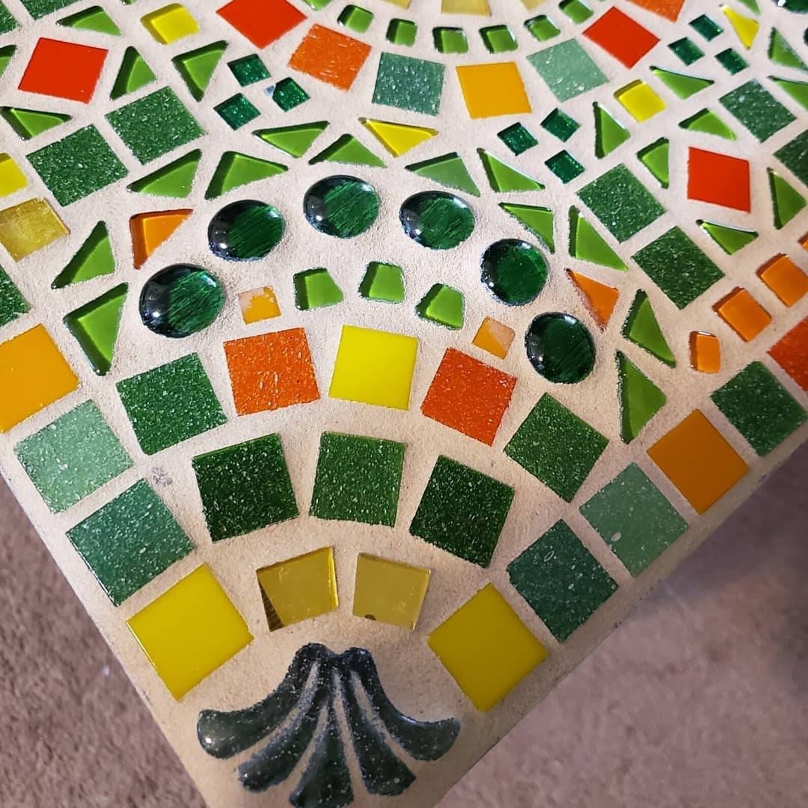 Mosaic End Table Free c.U.S. shipping mosaic side table Etsy