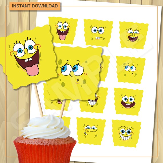 Spongebob Cupcake Toppers