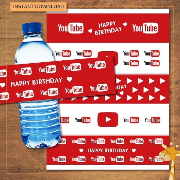 Youtube Party Supplies Etsy