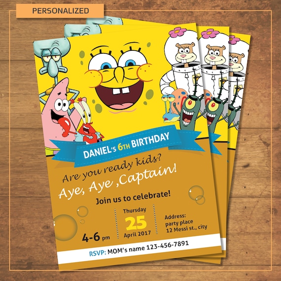 spongebob-invitations-personalized-birthday-invitations-etsy