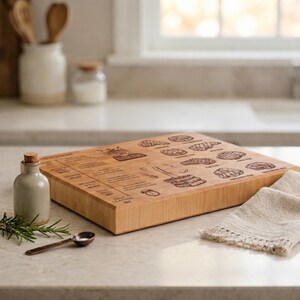 Guía de temperatura para barbacoa en formato SVG para tabla de cortar, archivo de grabado láser para tabla de temperatura de carne, regalo ideal para papá experto en barbacoas Glowforge imagen 7