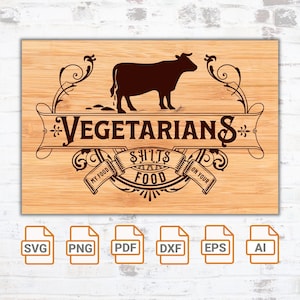 Fichier svg végétariens | Grillmaster| Planche à découper SVG| Cricut| Couper des fichiers| Fichier SVG de minuterie de barbecue | Planche à découper amusante