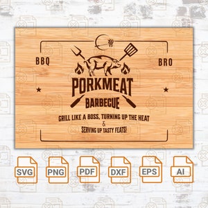 Churrasco Mano SVG| Citação de bunda de porco | Pai PNG| Churrasco engraçado | Tábua de charcutaria fofa SVG | Arquivos de corte de silhueta de tábua de charcutaria