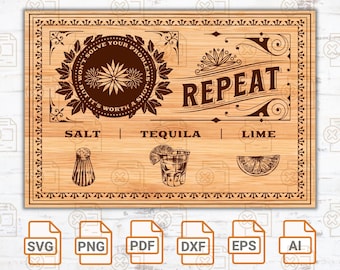 Tablero de Tequila/ Tablero de Charcutería Divertido Archivos SVG / Archivos SVG de Tequila / Tablero de Tequila Grabar Archivos Digitales / Tablero de Charcutería Grabar Archivos