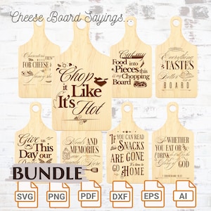 Cheese Board Sayings Bundle svg file| Cutting board SVG| Cricut| Cut Files| Charcuterie Board Svg| Kitchen Svg Bundle